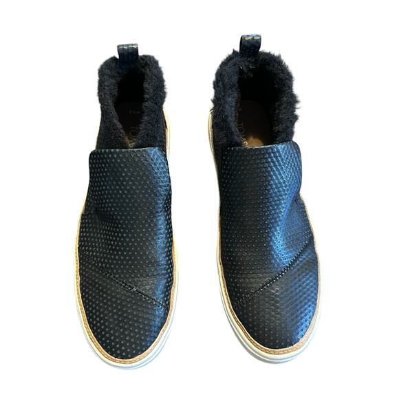 Tom’s Womens Paxton black leather slip on boot bootie Size 6.5 - Picture 3 of 7